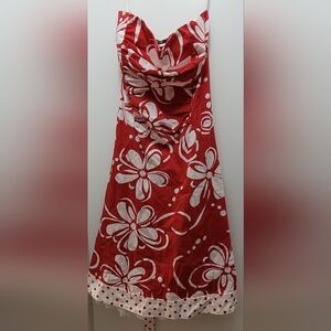 Junior's Ruby Rox red and white dress